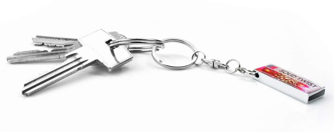 USB Stick Solid Twist mit Schlüsselanhänger